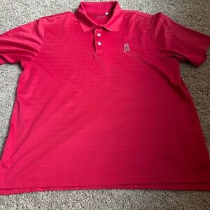 Gear For Sports Angels MLB Vibrant Red Polo Shirt